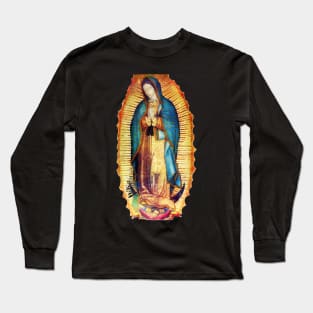 Our Lady of Guadalupe Virgin Mary Tilma Long Sleeve T-Shirt